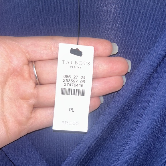 BRAND NEW petite large navy blue Talbots dress. - Picture 4 of 5